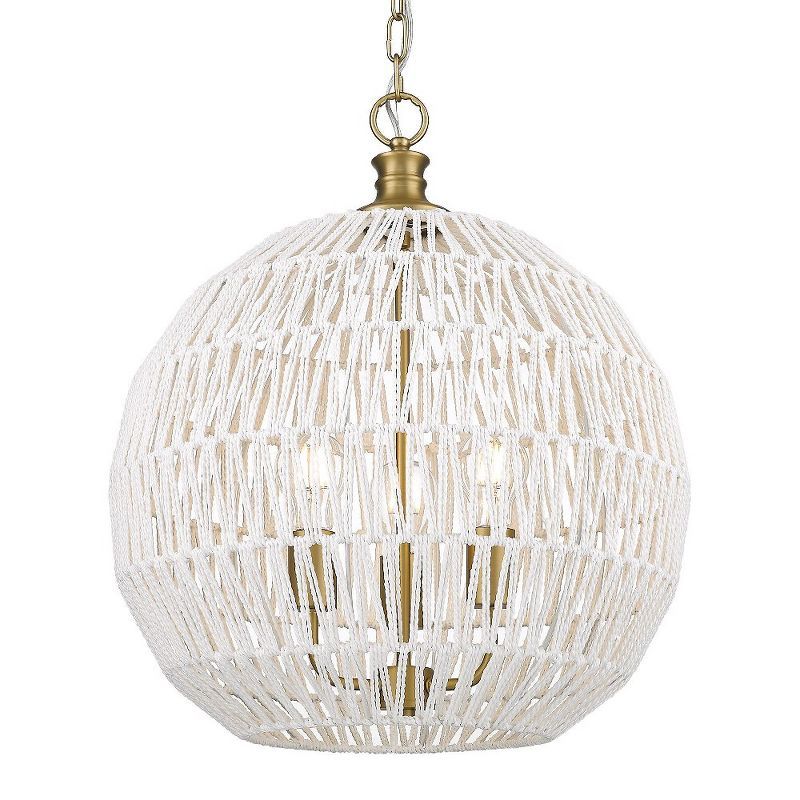 Florence 3-Light Brushed Champagne Bronze Globe Pendant