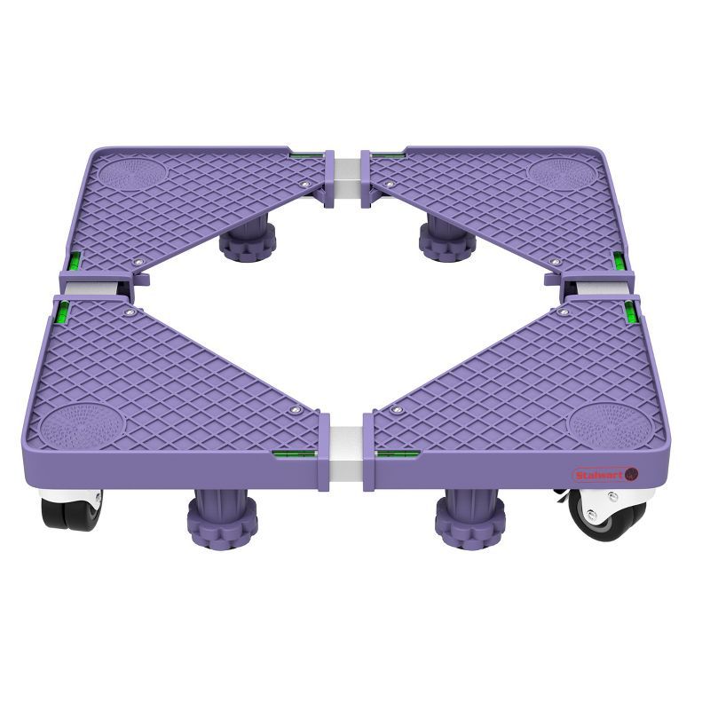 Adjustable Purple Flat Dolly with Locking Swivel Wheels