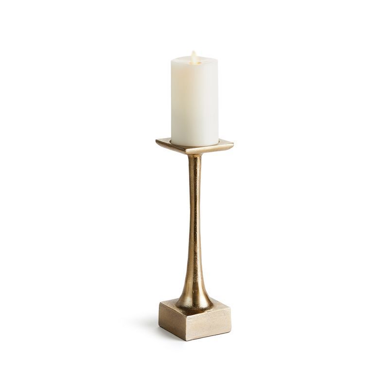Gold Aluminum 12" Tall Tabletop Candlestick