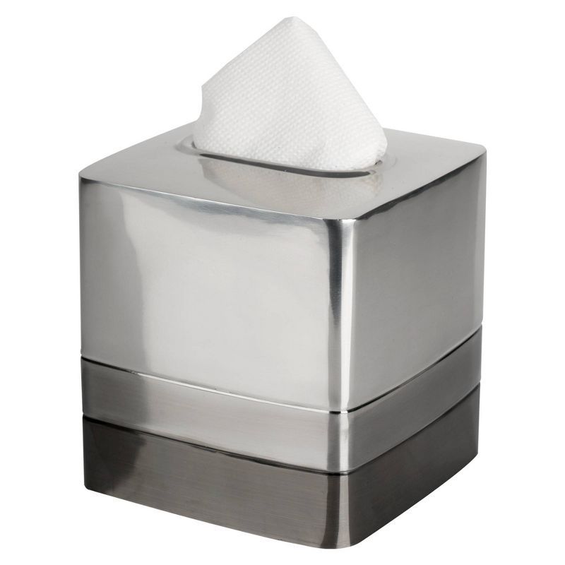 Triune Three-Tone Stainless Steel Tissue Box Cover