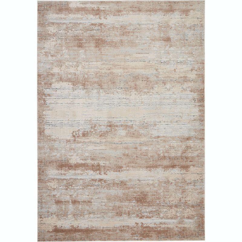 Modern Abstract Gray 7'10" x 10'6" Synthetic Area Rug