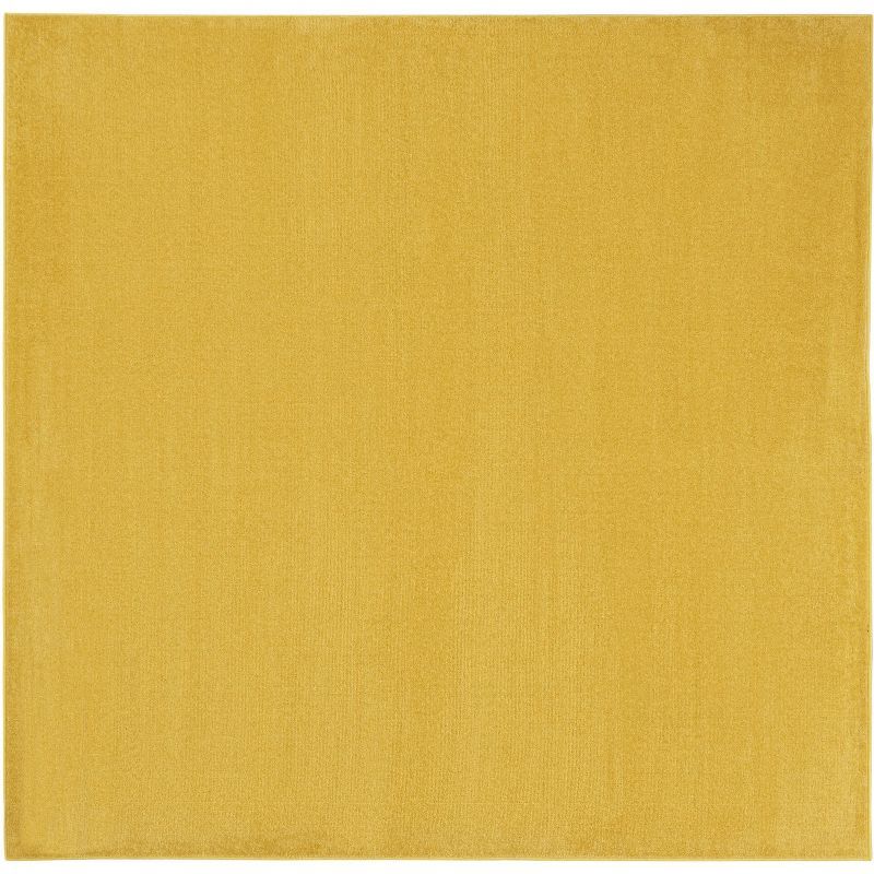 Sunny Square 7' Synthetic Yellow Rug for Indoor/Outdoor Use