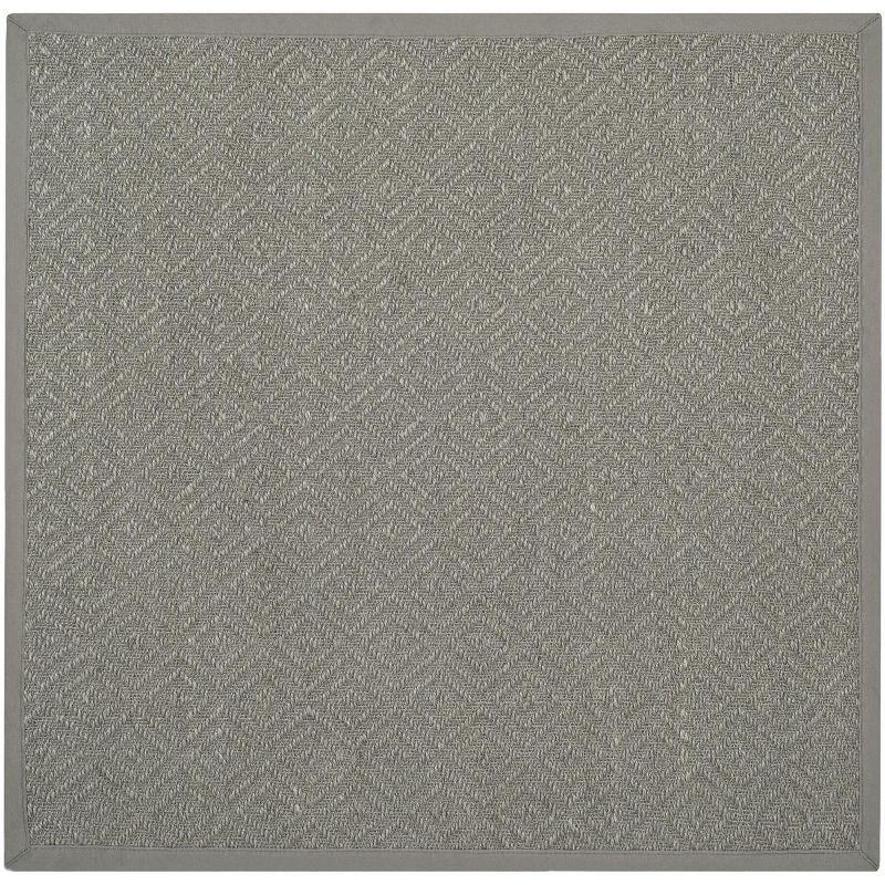 Handmade Gray Cotton 6' x 6' Square Area Rug