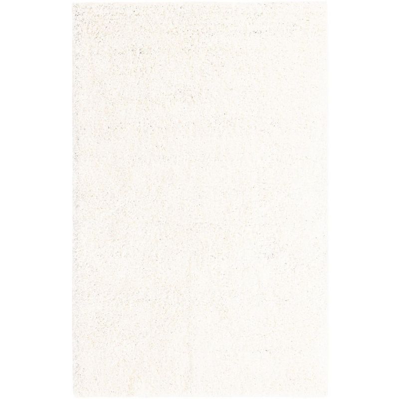 Ivory Bliss 4' x 6' Reversible Solid Shag Rug for Kids