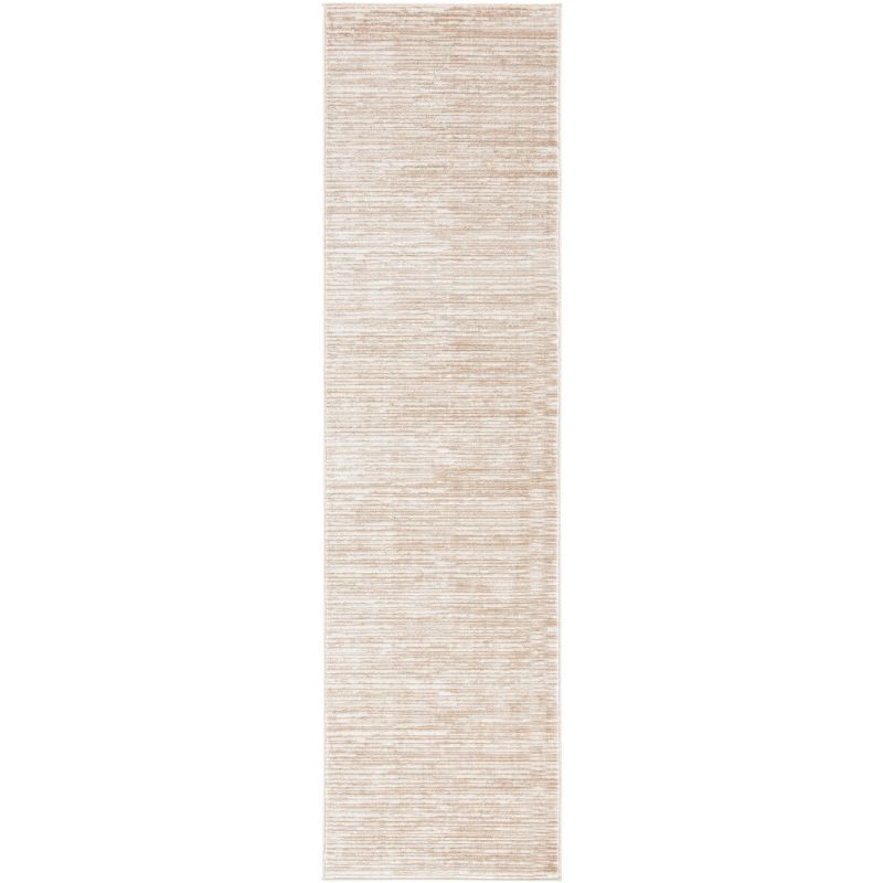 Cream 26" x 18" Synthetic Easy Care Area Rug