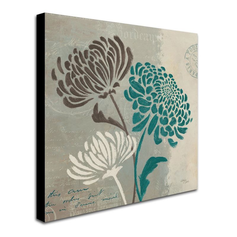 Wellington Studio Chrysanthemums II Canvas Floral Painting 24x24