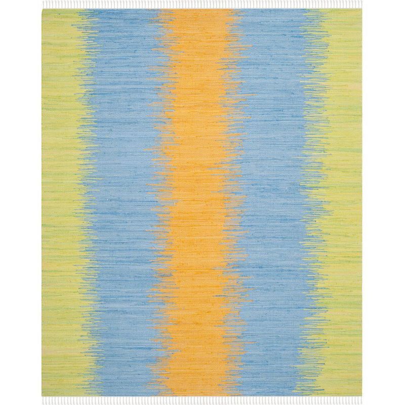 Montauk 8' x 10' Green Cotton Handmade Flat Woven Rug