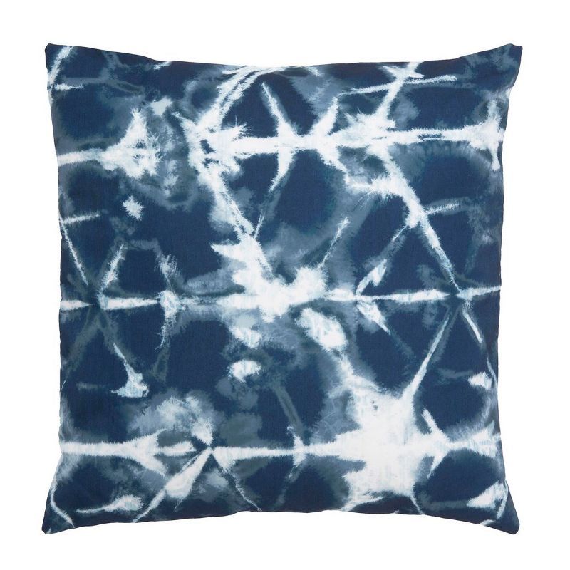 Maven 18" Blue and Black Square Outdoor Pillow