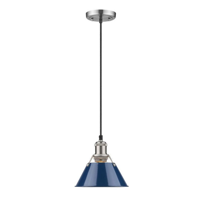 Transitional Mini Pewter Glass Pendant Light for Indoor/Outdoor