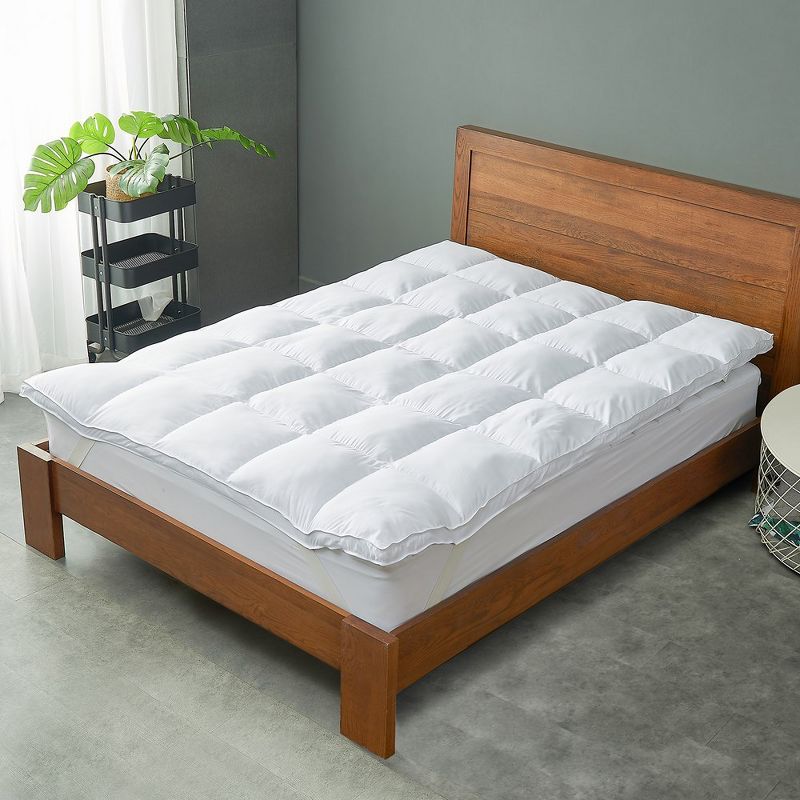 Twin White Down Alternative Featherbed Mattress Topper