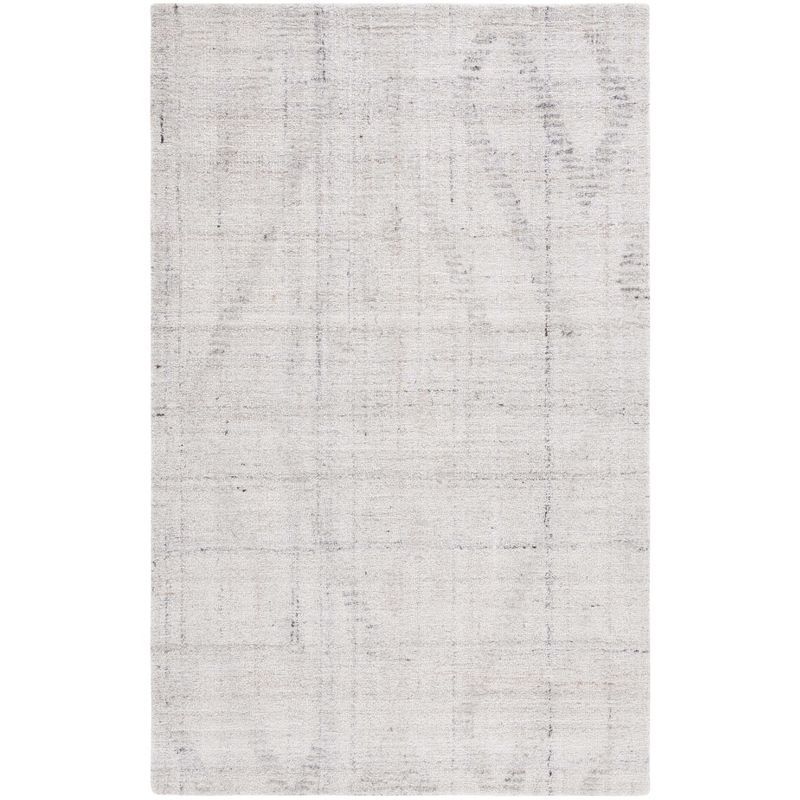 Ivory Abstract Handmade Tufted Wool Area Rug