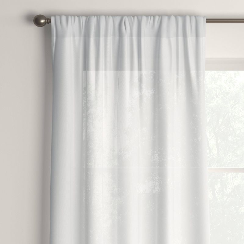 White Sheer Polyester Rod Pocket Window Panel