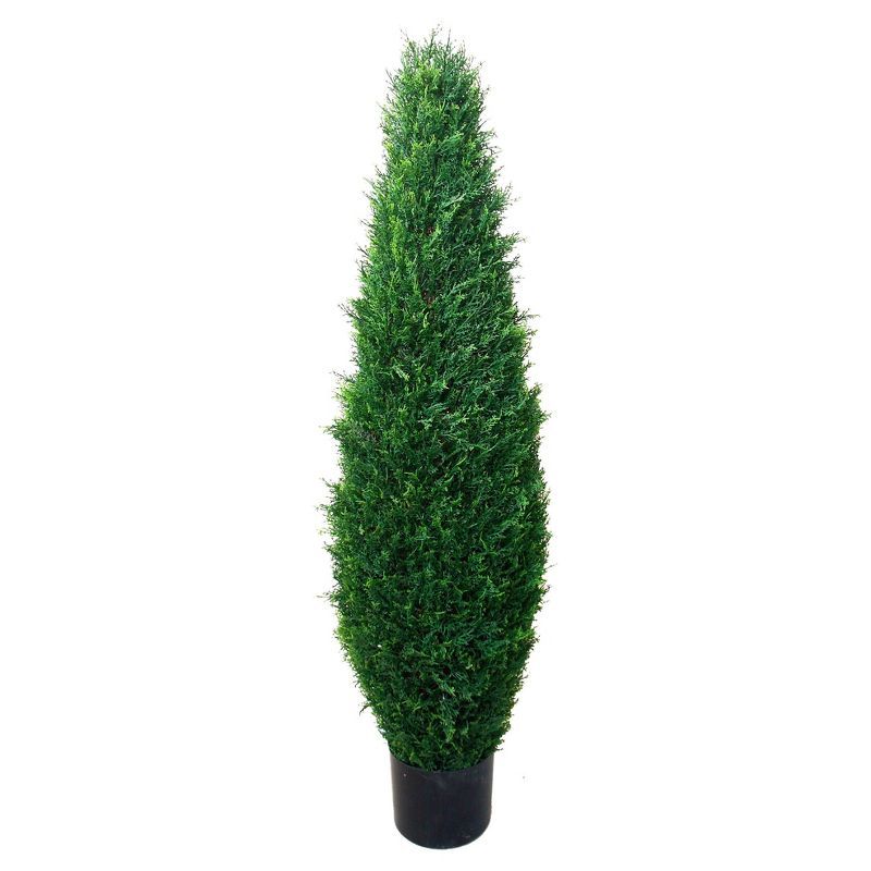 41" Green Potted Cypress Artificial Topiary Tree