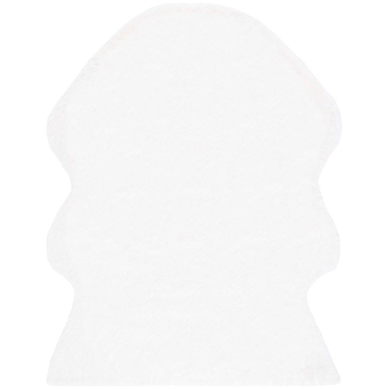 Ivory Luxe Silken Shag 5' x 7' Handmade Tufted Sheepskin Area Rug