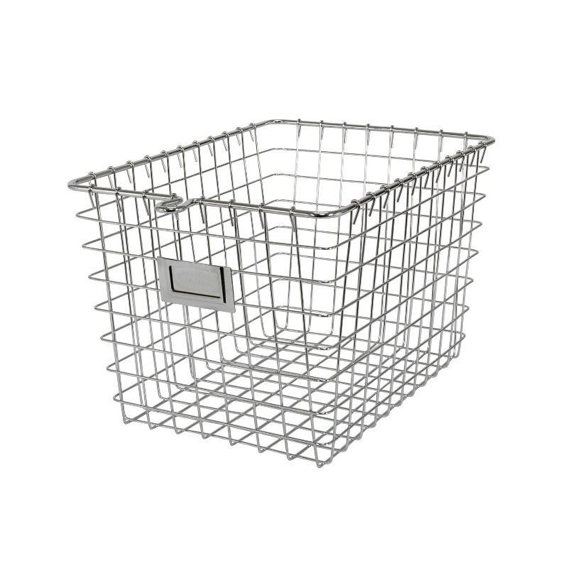 Spectrum Chrome-Plated Small Metal Storage Basket