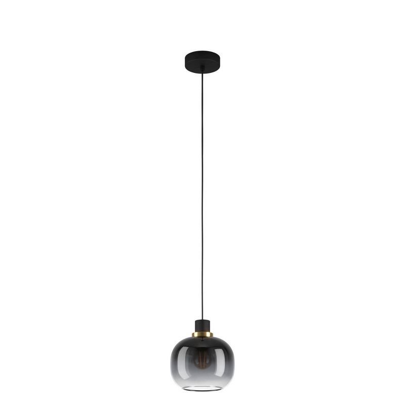 Oilella 6" Black Glass Mini Pendant Light