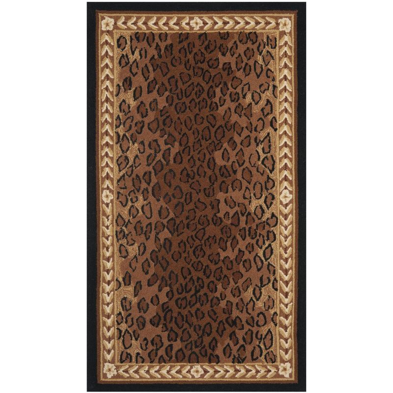 Chelsea Black and Brown Hand-Knotted Wool Area Rug
