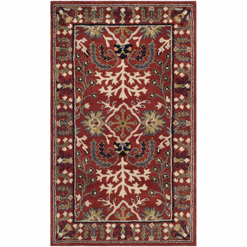 Antiquity Red and Multi Wool Handmade Tufted Area Rug