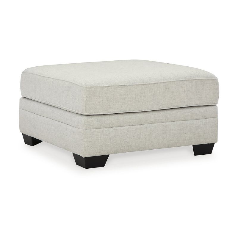 Huntsworth Dove Gray Traditional Oversized Accent Ottoman