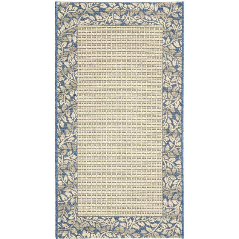 Courtyard Beige Rectangular Flat Woven Easy Care Area Rug