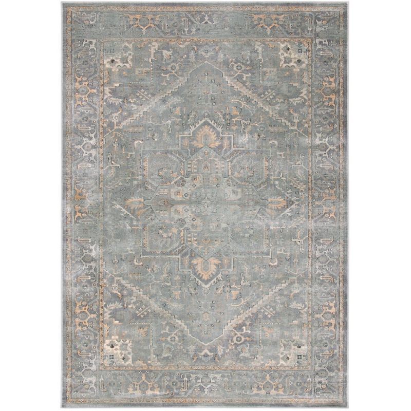 Elegance Redefined Hand-Knotted Viscose Area Rug - Gray, 6'7" x 9'2"