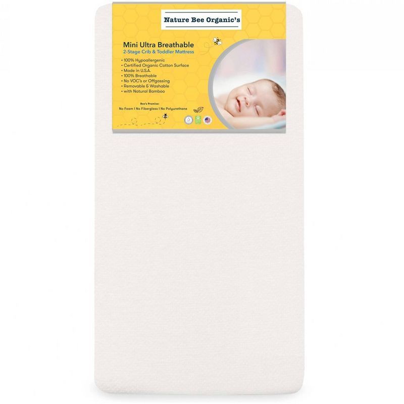 Nature Bee Organic's Mini Ultra Breathable 2-Stage Crib Mattress