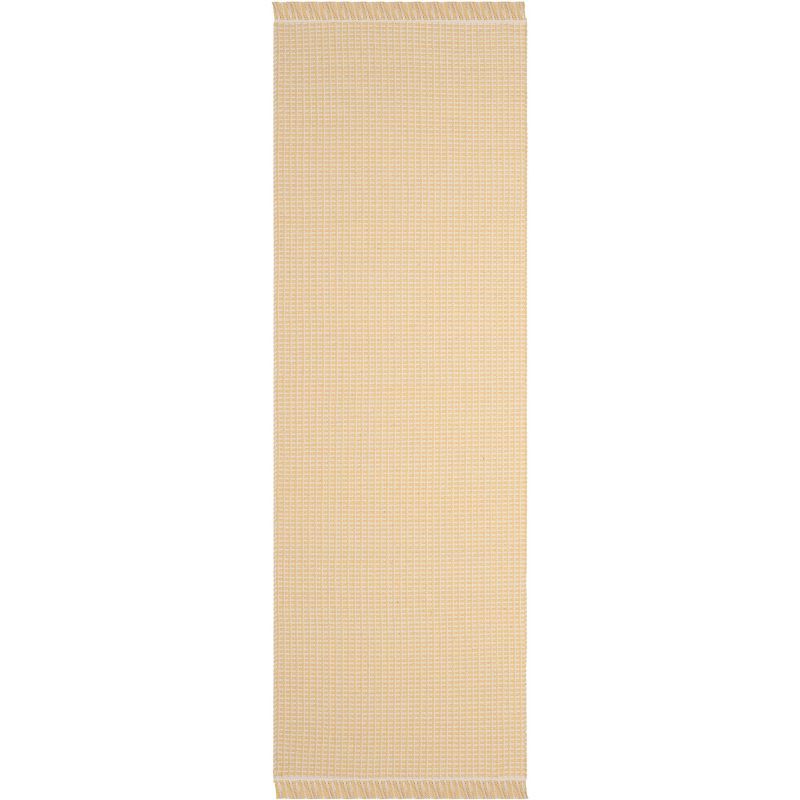 Handmade Off-White Flat Woven Cotton Area Rug