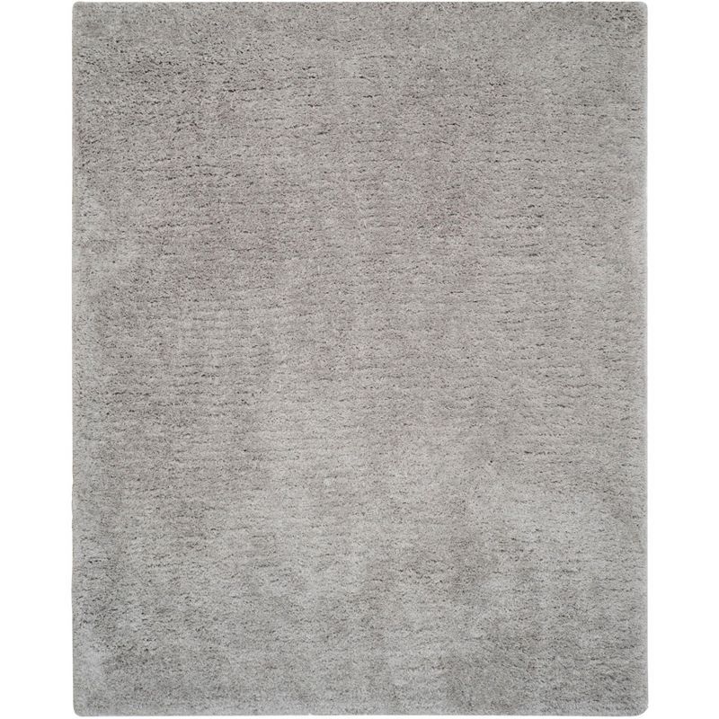 Silver Tufted Handmade Reversible Shag Area Rug 8' x 10'