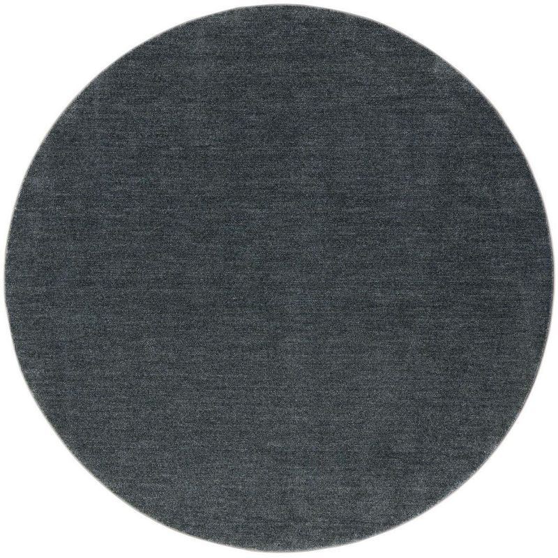 Lasa Green 4' Round Hand-knotted Synthetic Rug