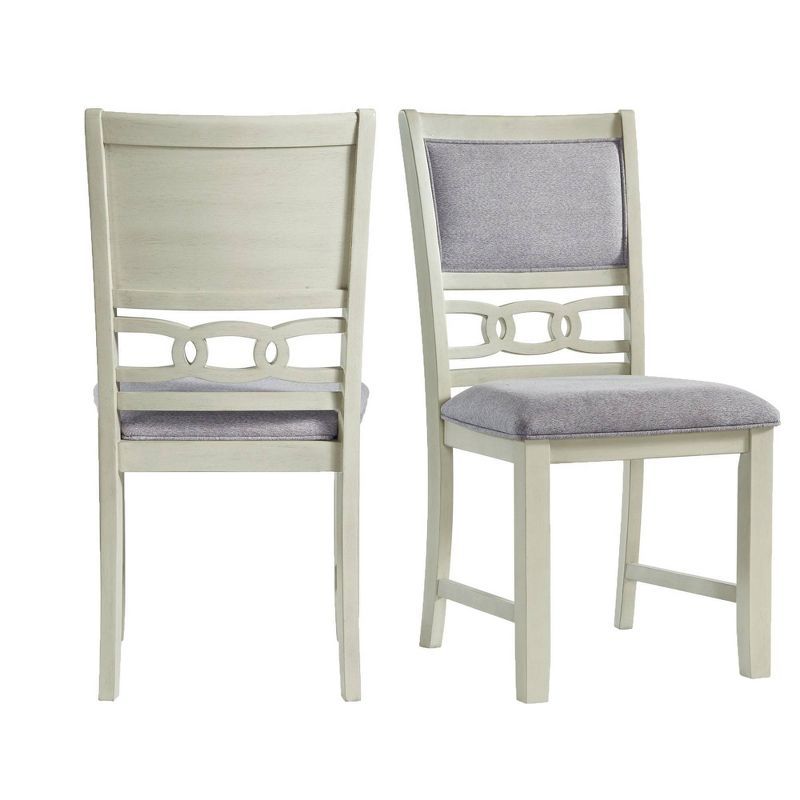 Bisque Upholstered Wood Transitional Side Chair