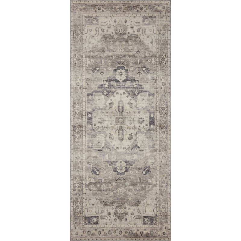 Ivory Oriental Elegance Easy-Care Synthetic Runner Rug 2'6" x 7'6"