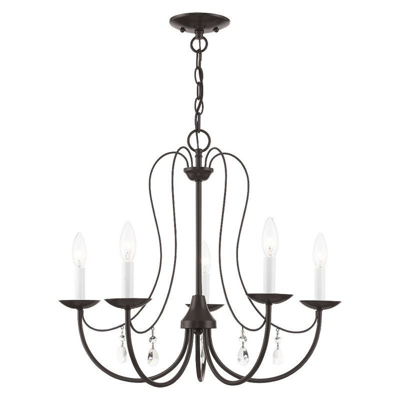 Mirabella English Bronze 5-Light Crystal Chandelier