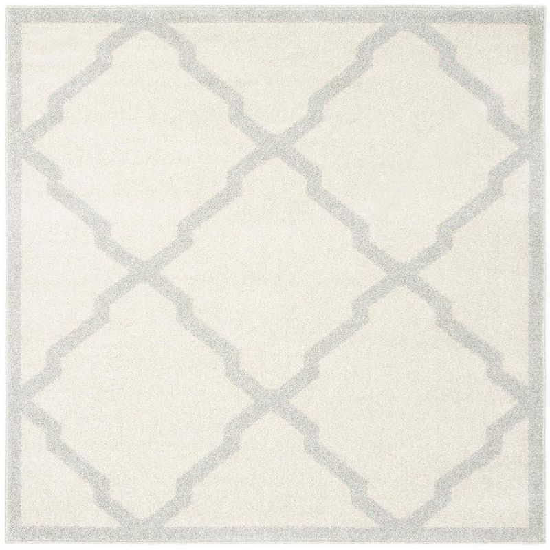 Beige Hand-Knotted Cotton Square Area Rug - Stain-Resistant and Reversible