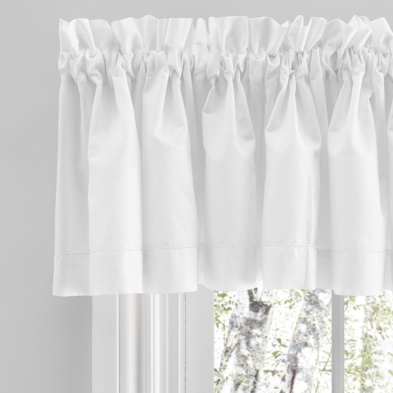 Ricardo White Cotton Tailored Valance 80x13