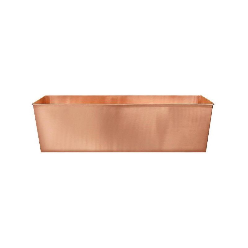 Large Copper Rectangular Outdoor Planter Box