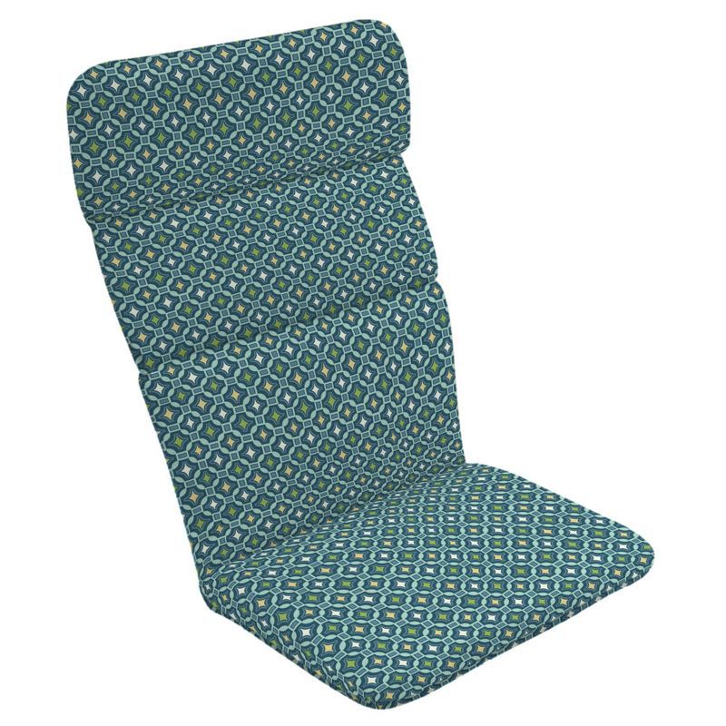 Alana Tile Blue and Green Outdoor Adirondack Chair Cushion