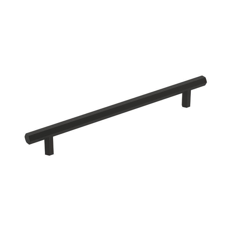 Matte Black Steel Bar Cabinet Pull with Mounting Hardware