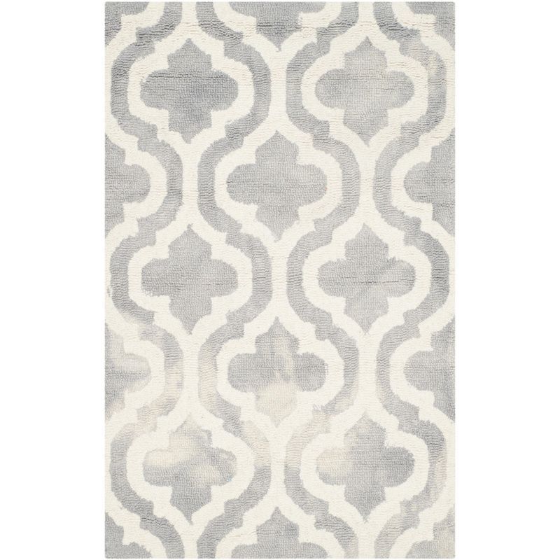 Elegant Gray Hand-Tufted Wool Rectangular Area Rug