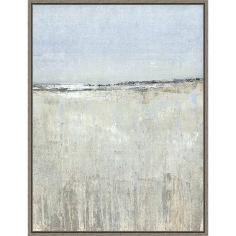 24" x 18" Greywash Framed Abstract Nautical Canvas Print