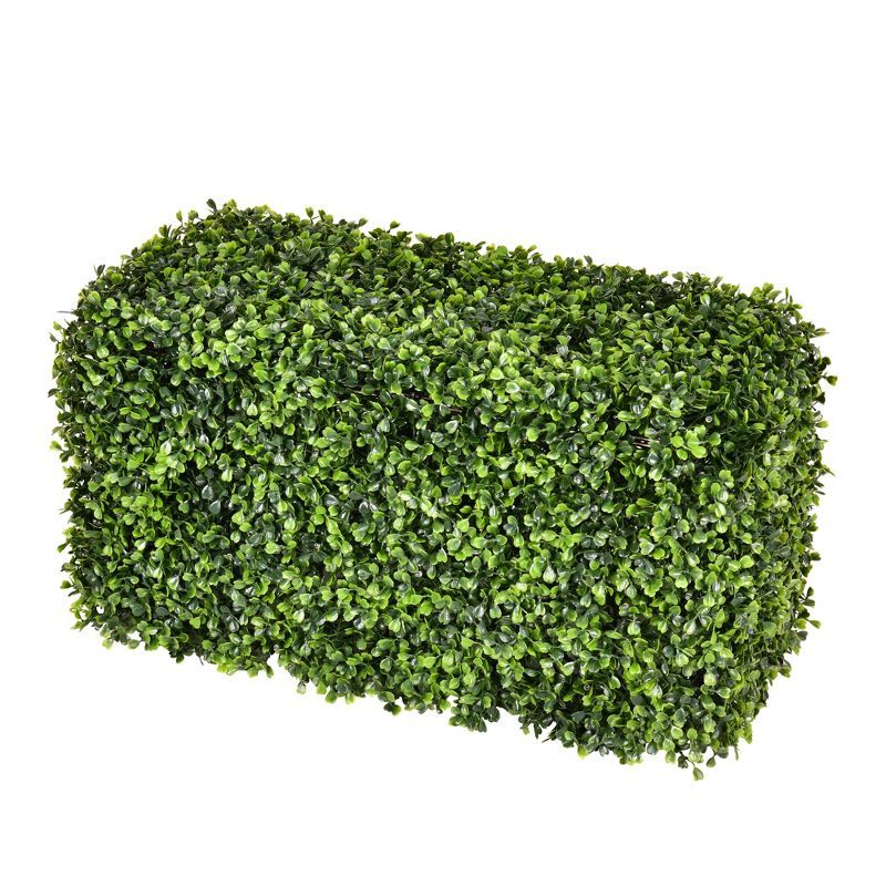 Vickerman 24" Green Faux Boxwood Hedge for Indoor Outdoor Use