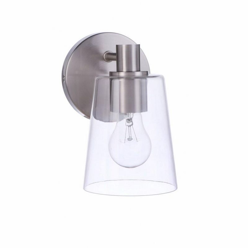 Emilio Brushed Polished Nickel 5'' Direct Wired Wall Sconce