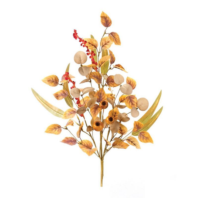 30" Mixed Fall Foliage Pod Spray with Birch and Eucalyptus Leaves