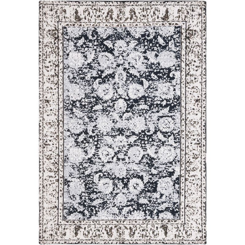 Reversible Grey/Sage Hand-Knotted Cotton Blend 4' x 6' Area Rug