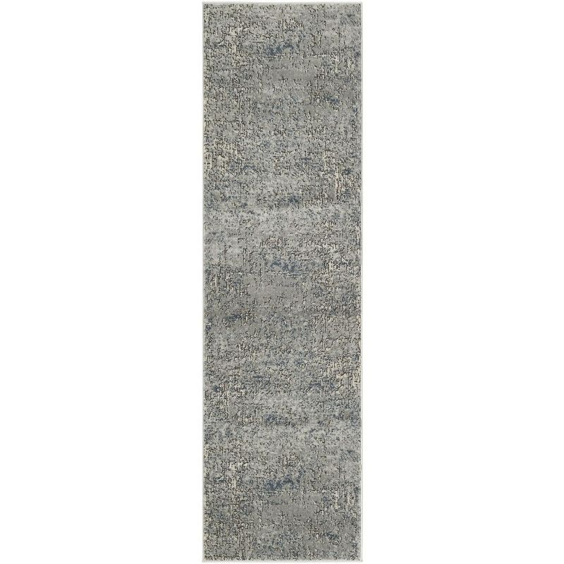 Concerto Beige and Grey Synthetic Runner Rug 2'2" x 10'