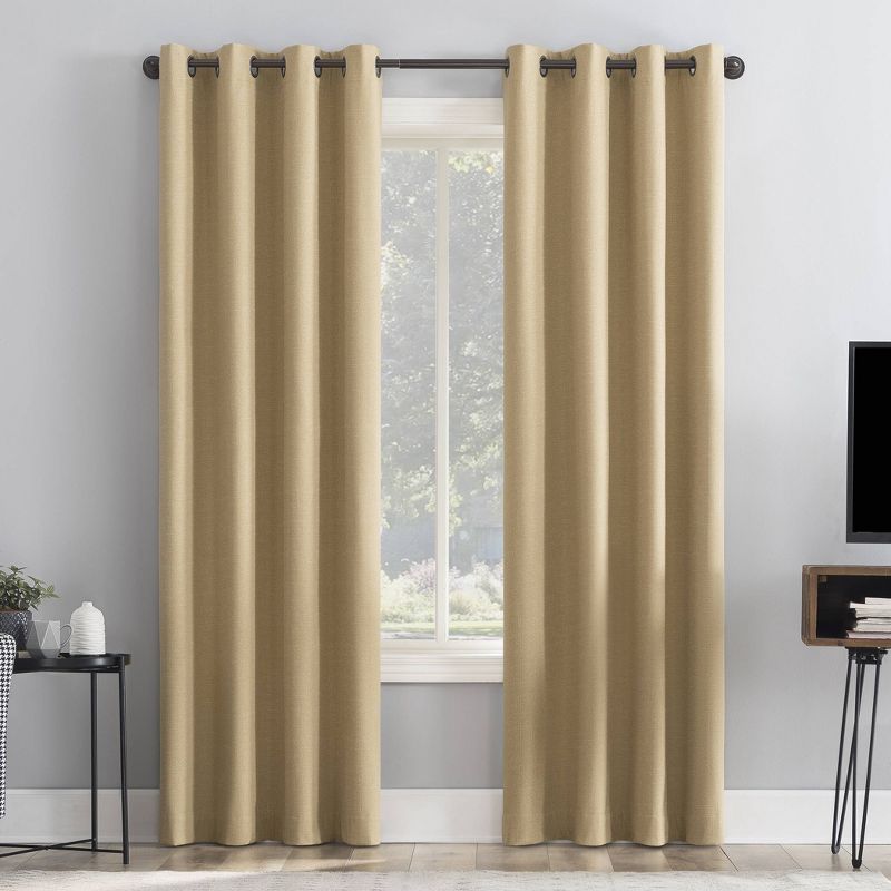 Soft Gold Fleece Insulated Blackout Curtain Panel 50x84