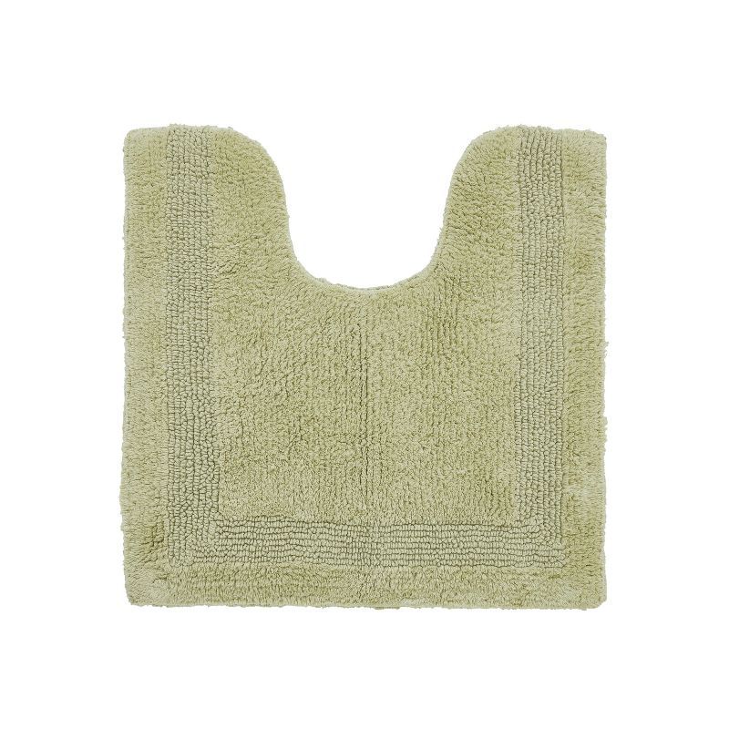 Sage Green Cotton Tufted U-Shaped Contour Bath Rug 20" x 20"