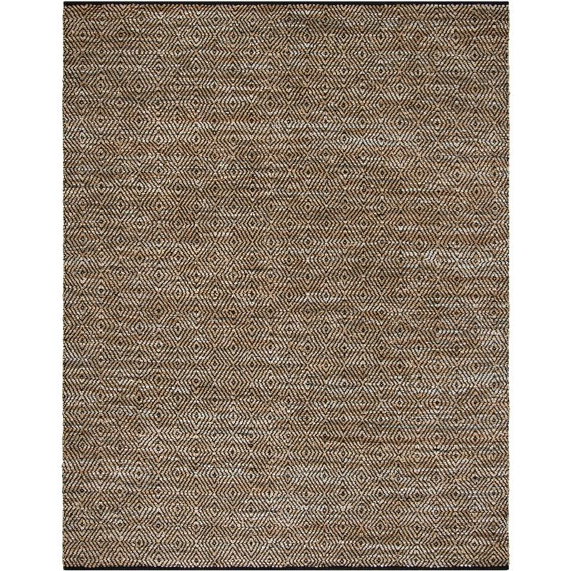 Beige and Brown Handmade Cowhide 9' x 12' Area Rug
