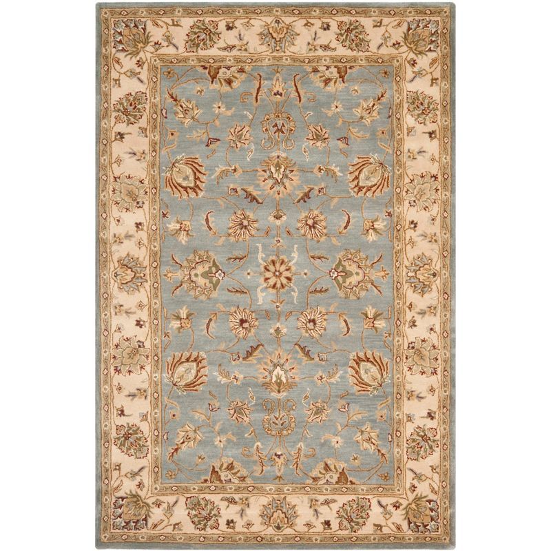 Handmade Tufted Blue Wool Accent Rug 72" x 8"