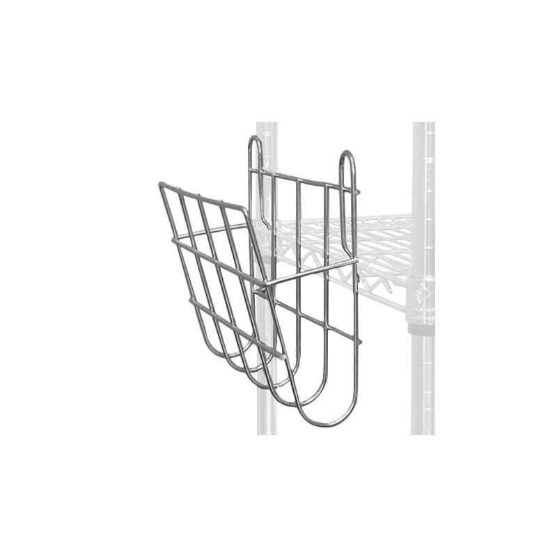 Silver Wire Shelving Document Holder with Prongs