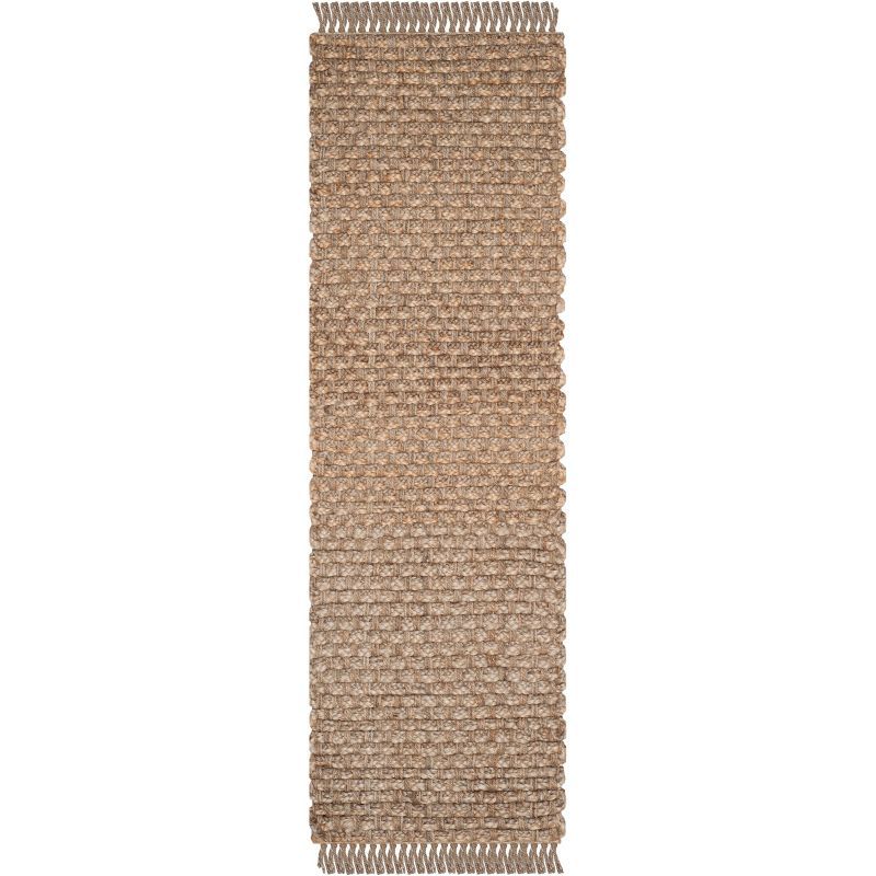 Handmade Ivory Jute Runner Rug, 2'6" x 6'